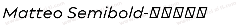 Matteo Semibold字体转换
